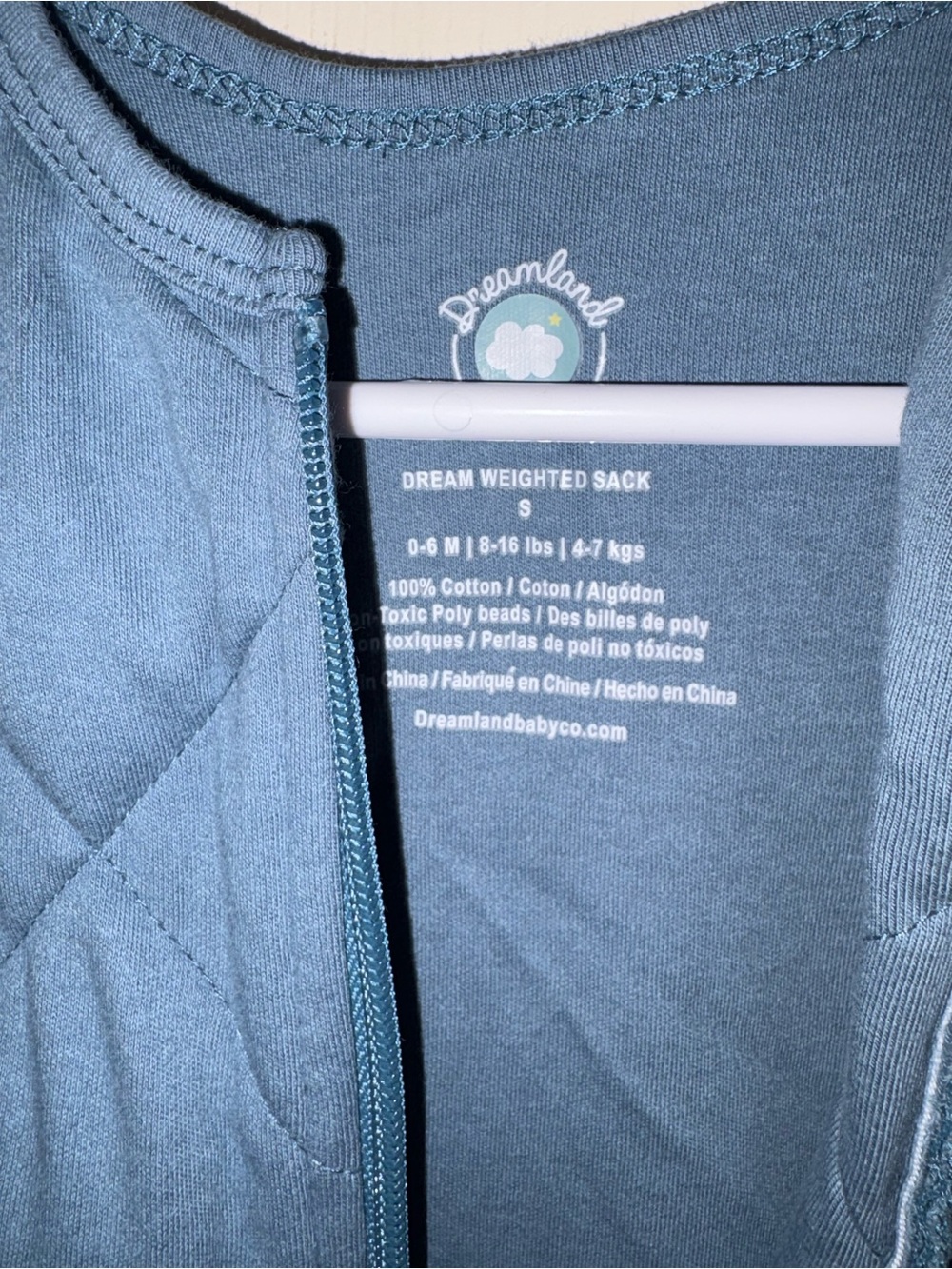 Dreamland Baby Weighted Sleepsack Size S 0-6 months - Picture 2 of 2